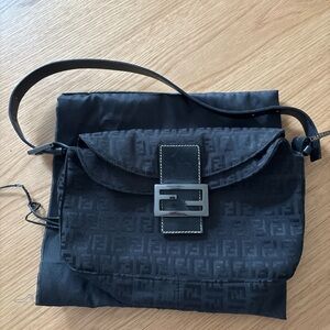 Fendi Black Logo Crossbody Bag